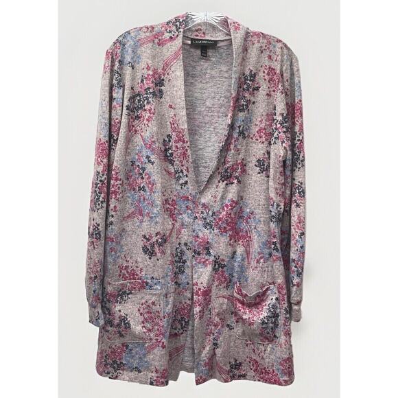 LANE BRYANT Women Sz 14/16 Cardigan Sweater Open, Casual Floral Cottage Core - Picture 1 of 10